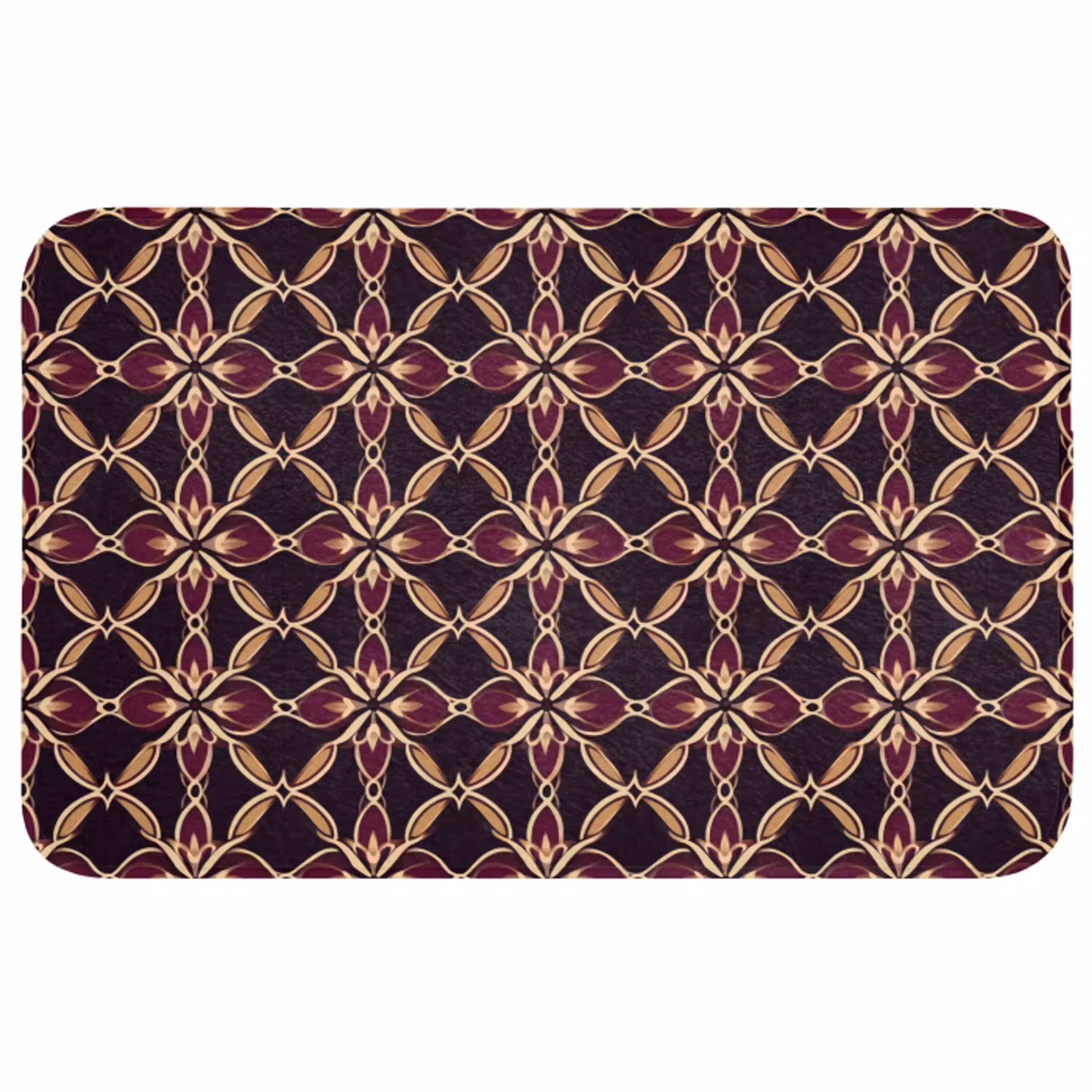 Symmetrisch - Tegel - Burgundy Badmat middel 997 -3d