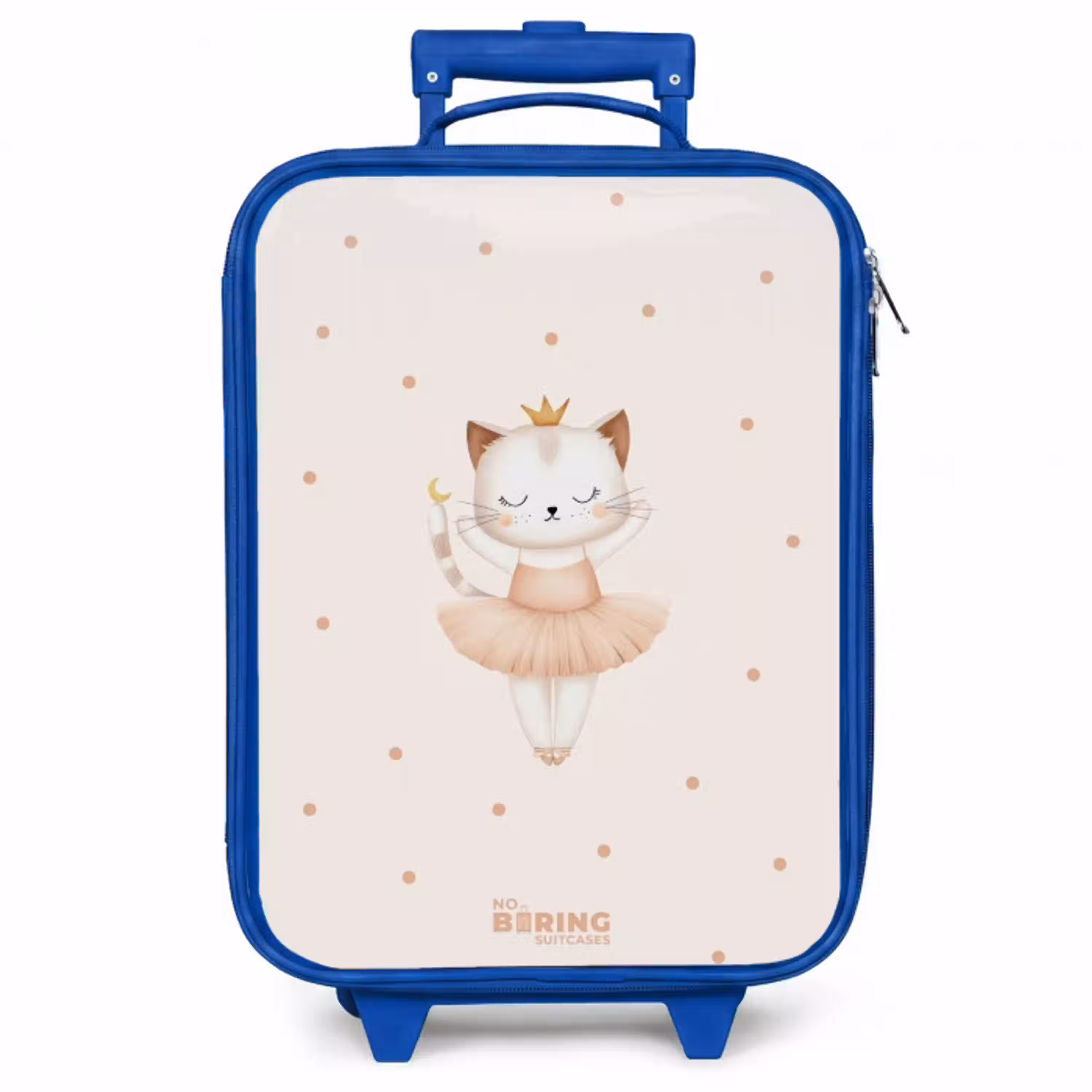 Ballerina kitten in beige kleuren Kinderkoffer - Blauw klein -zzz_website3d
