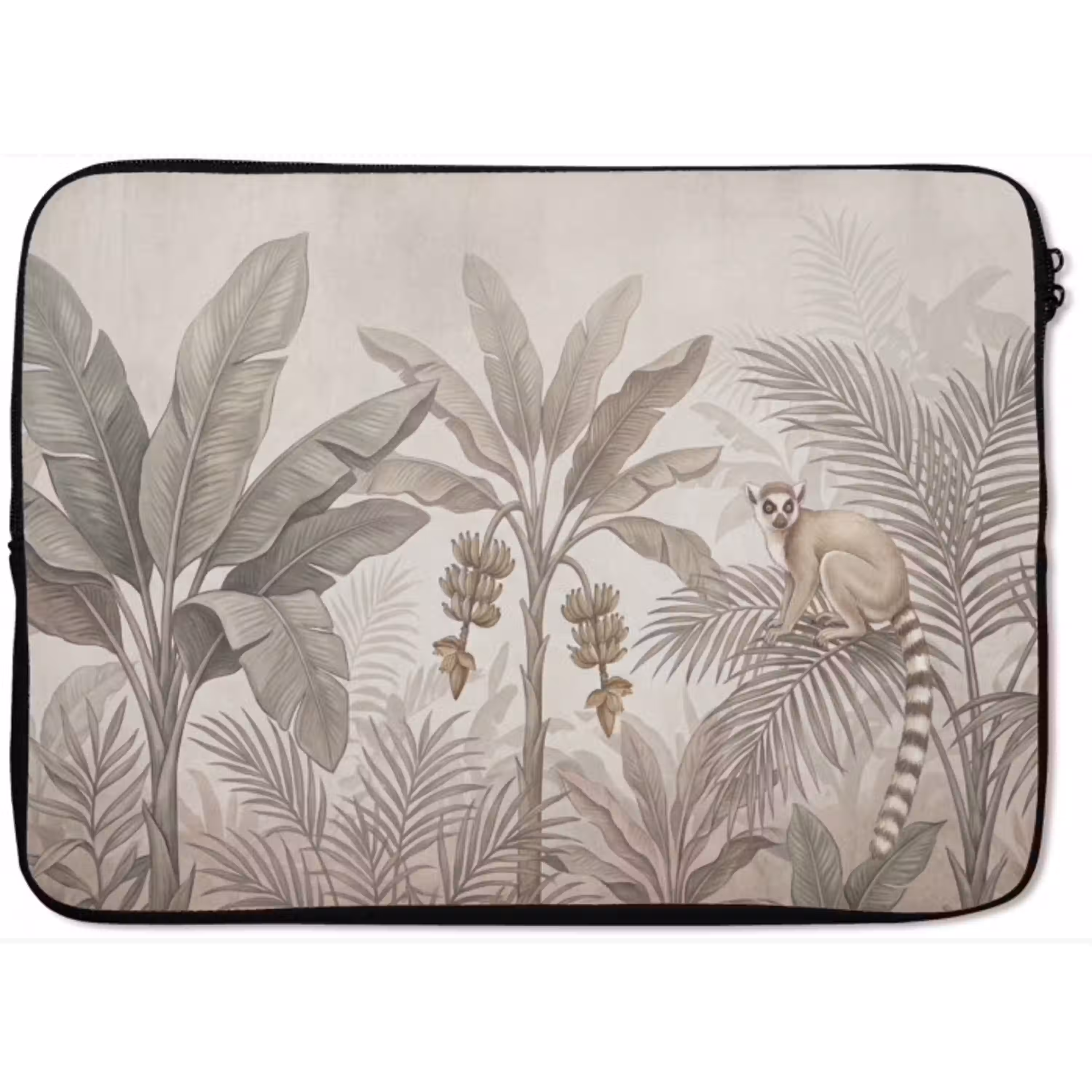 Natuur - Jungle - Ringstaartmaki - Bruin laptophoes neopreen klein -zkaufland3dotto