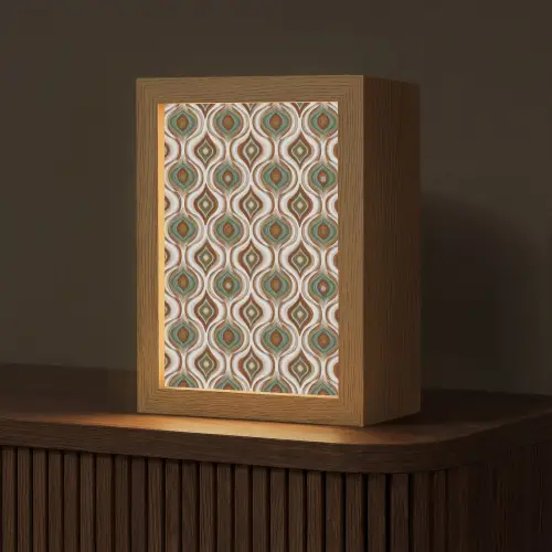 Motief - Patroon - Kleurrijk Light Box met kabel (Tafellamp) klein 925 -z3d_website