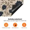 Motief - Bloemen - Zwart - Beige Inductie beschermer vinyl 3mm klein 276 -zzzzzzz-td-onderkant