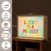 Quote - Lucky - Regenboogkleuren Light Box met batterij (Wandlamp) middel -USP_websiteoverzichtNL