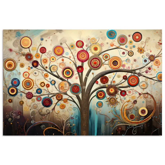 Boom - Tree of life - Kleur poster papier klein -3d