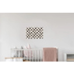 Grafisch - Madeliefjes - Zwart - Beige Muursticker klein 286 -kinderkamer