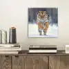 Tijger - Landschap - Sneeuw - Winter - Dieren plexiglas 5mm klein -sfeer1