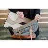Contourlijnen - Abstracte landschap laptophoes neopreen klein -tas