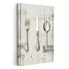 Zilver - Bestek - Hout KitchenYeah - Keuken - Canvas klein -3d