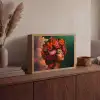 Vrouw - Drankenfruit - Rozen Light Box met batterij (Wandlamp) middel -sfeer2