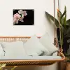 Orchidee - Bloemen - Roze - Stilleven - Flora tuinposter los doek klein -sfeer7