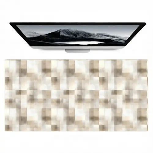 Textuur - Linnen - Beige Muismat XXL klein 681 -zzz3d