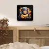 Aap - Graffiti - Kleurrijk - Bananen - Modern plexiglas 5mm klein -sfeer4