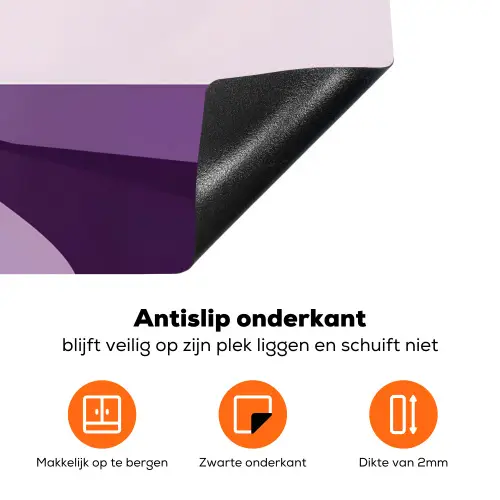 Cocktail - Paars - Minimalistisch - Citroen Inductie beschermer vinyl 3mm klein -zzzzzzz-td-onderkant
