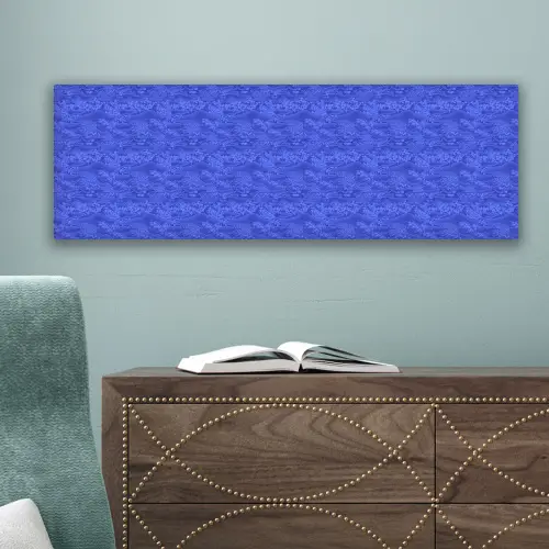 Blauw - Patroon - Heuvels - Bloemen canvas 2cm klein 828 -sfeer4