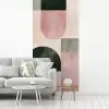Vormen - Abstract - Cirkel - Zwart fotobehang vinyl groot -woonkamer