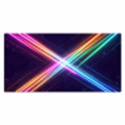 Kruisen - Lasterstralen - Neon Muismat XXL klein -3d_leeg