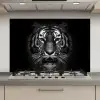 Tijger - Dieren - Zwart - Wit - Portret - Wild keuken achterwand spatscherm klein -3d_website