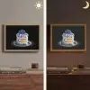 Pannenkoeken - Blauwe Bessen - Bord Light Box met batterij (Wandlamp) middel -sfeer3