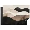 Abstract - Landschap - Golven - Crèmekleur Inductie beschermer vinyl 3mm klein -3d