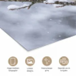 Vogel - Tak - Sneeuw - Winter poster papier klein -closeup_NL
