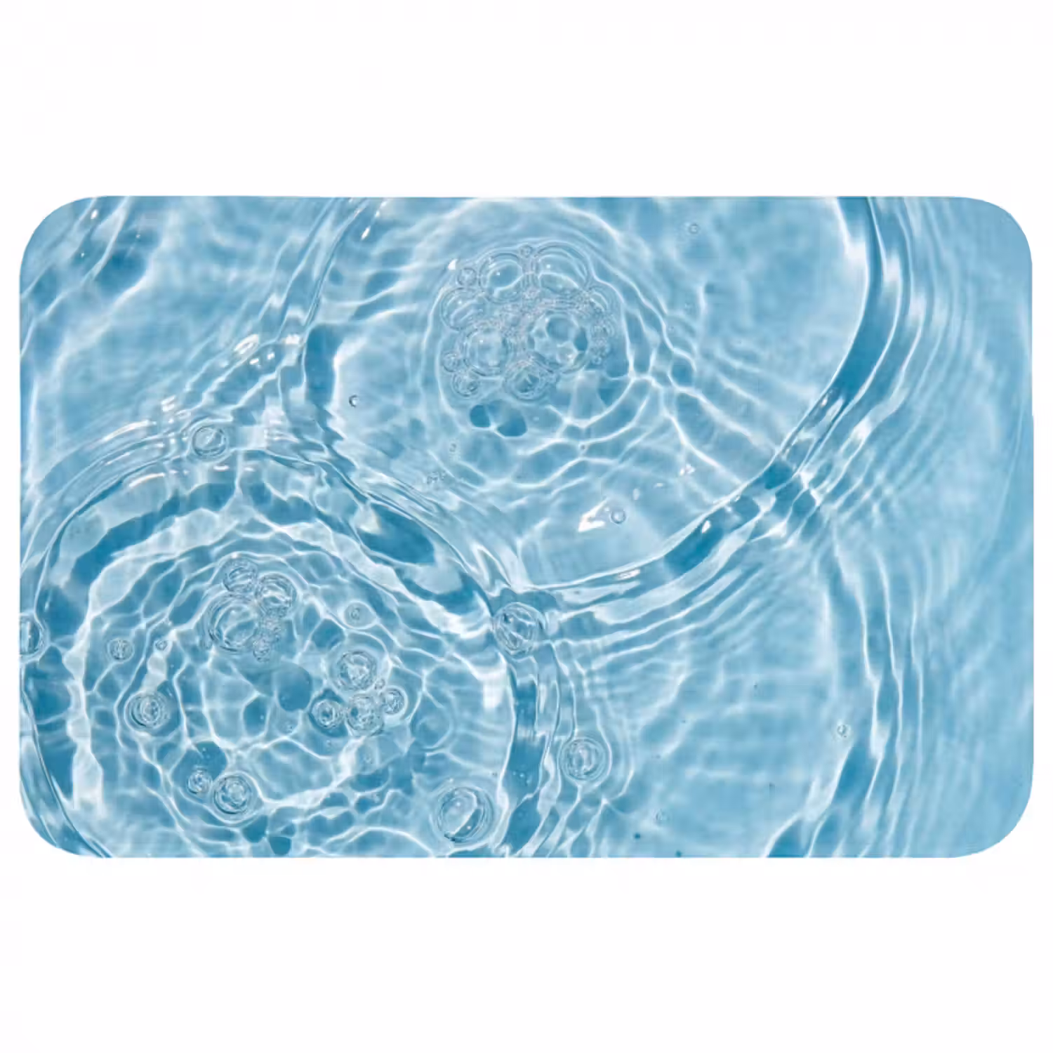 Badmat - Water - Blauw - bubbels