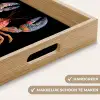 Kreeft - Borduur - Kleurrijk - Bloemen Dienblad Rechthoek middel -USP_HandgreepNL