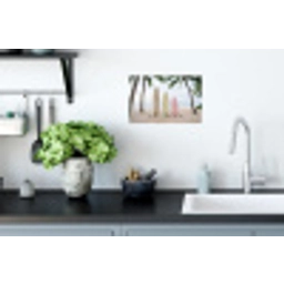 Surfboard - Palmbomen - Kleurrijk Muursticker klein -keuken