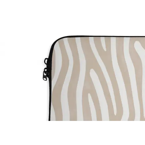 Abstract - Zebra - Beige laptophoes neopreen klein 279 -detail