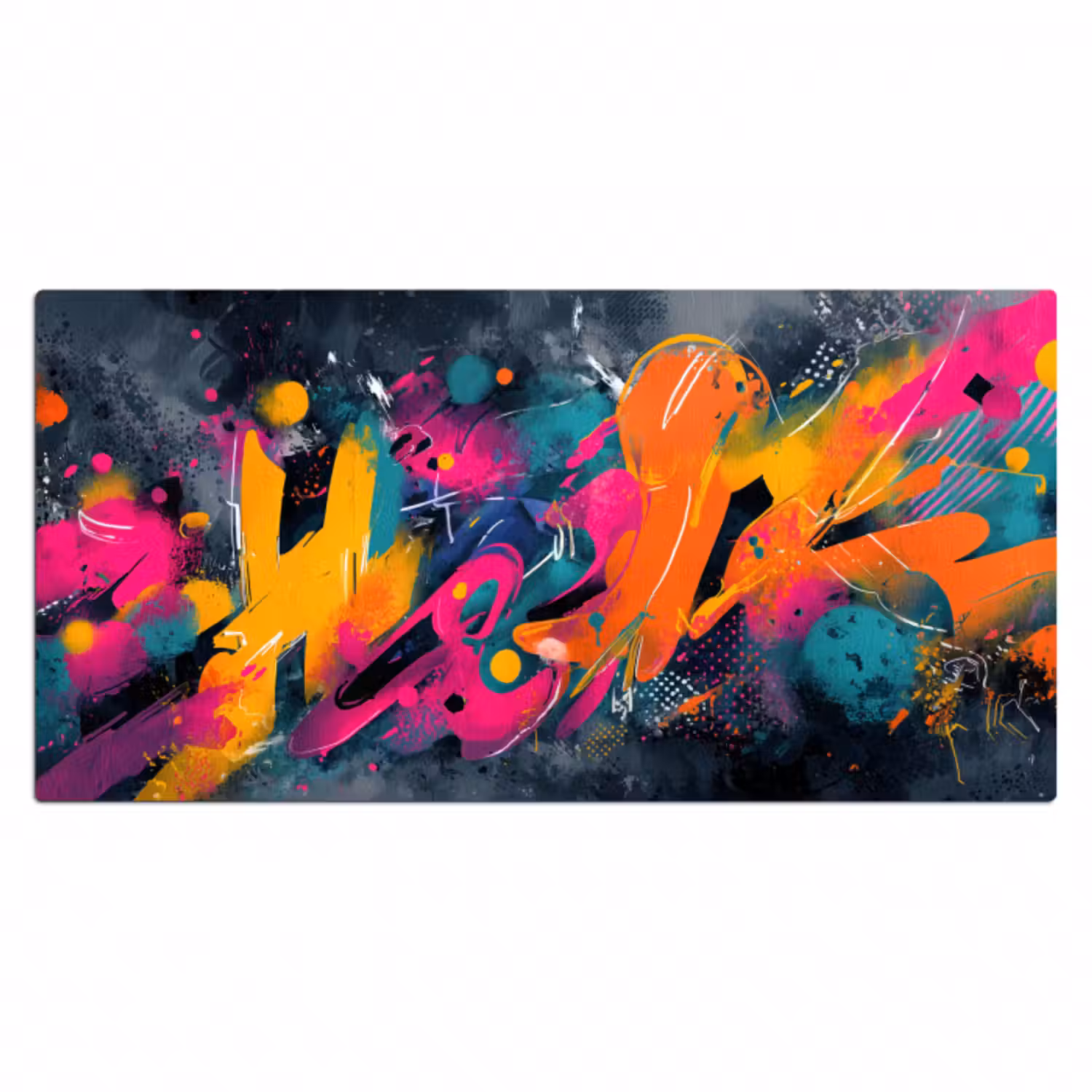 Schreibtischunterlage - Abstrakt - Graffiti - Farbenfroh - Farbspritzer
