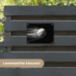 Honkbal - Wit - Vliegt tuinposter los doek klein -sfeer3