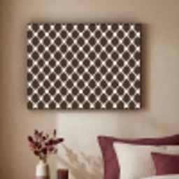 Bruin - Ruitpatroon - Geometrisch Textielframe zwart klein 947 -sfeer1