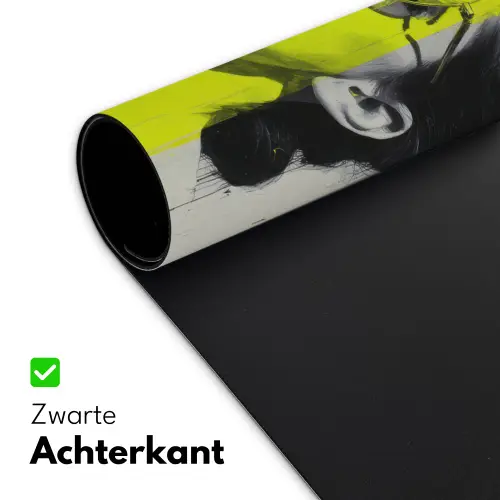 Vrouw - Bril - Verf Muismat XXL klein -sfeer2