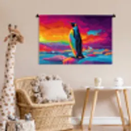 Ijsschots - Pinguïn - Abstract - Lucht Wandkleed katoen middel -wsfeer5_kind