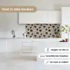 Motief - Bloemen - Zwart - Beige keuken achterwand 2 middel 871 -sfeer4_NL