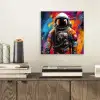 Astronaut - Graffiti - Zwart - Kleuren aluminium wit klein -sfeer1