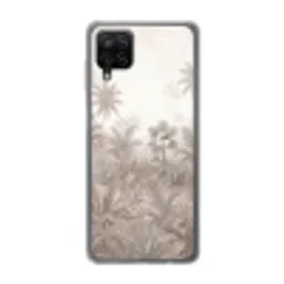 Jungle - Tropisch - Natuur -Vintage - Beige Telefoonhoesje Samsung Galaxy A12 klein -3d