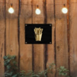 Friet - Goud - Chrome - Eten tuinposter los doek klein -sfeer1