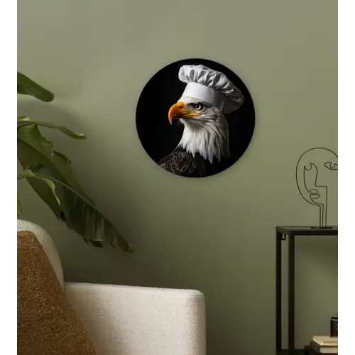 Arend -Amerika - Koksmuts - Vogel - Stoer Wandcirkel plexiglas klein -sfeer3