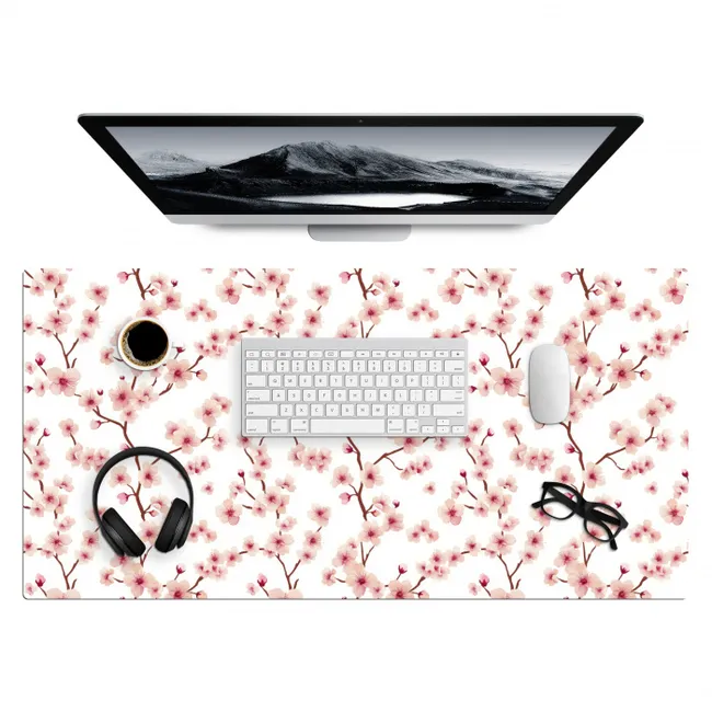 Desk Mat - Cherry Blossom - Branches - Pink