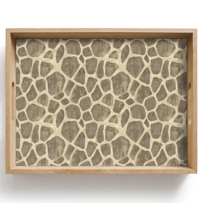 Dienblad - Giraf - Patroon - Beige - Bruin