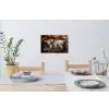Wereldkaart - Poedersuiker - Hout Muursticker klein -eettafel