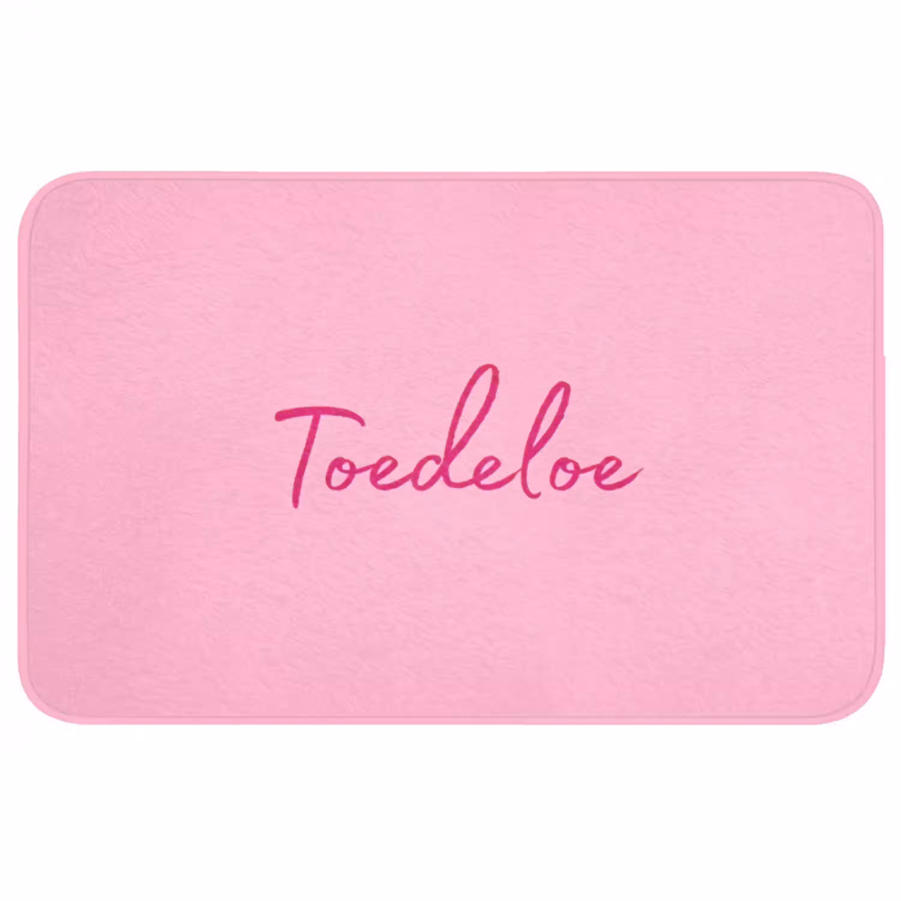 Toedeloe - Roze - Minimalistisch Badmat middel -3d