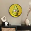 Avocado - Discobal - Geel - Glitter Fotolijst rond zonder passe partout klein -sfeer1