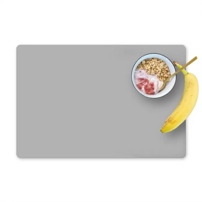 Placemat - 6 pieces - Gray - Solid print