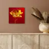 Bloem - Goud - Glazen aluminium wit klein -sfeer4