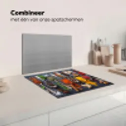 Kruiden - Lepels - Culinair - Kleurrijk - Sfeervol Inductie beschermer vinyl 3mm middel -wsfeer7_website