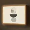 Beige - Japandi - Wabi sabi Light Box met batterij (Wandlamp) middel -z3d_website