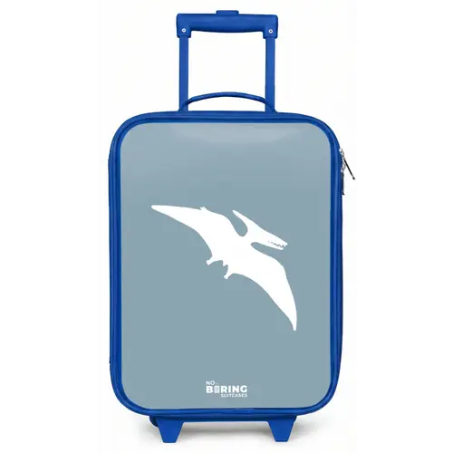 Blauw met Pteranodon dino Kinderkoffer - Blauw klein -zz3dotto