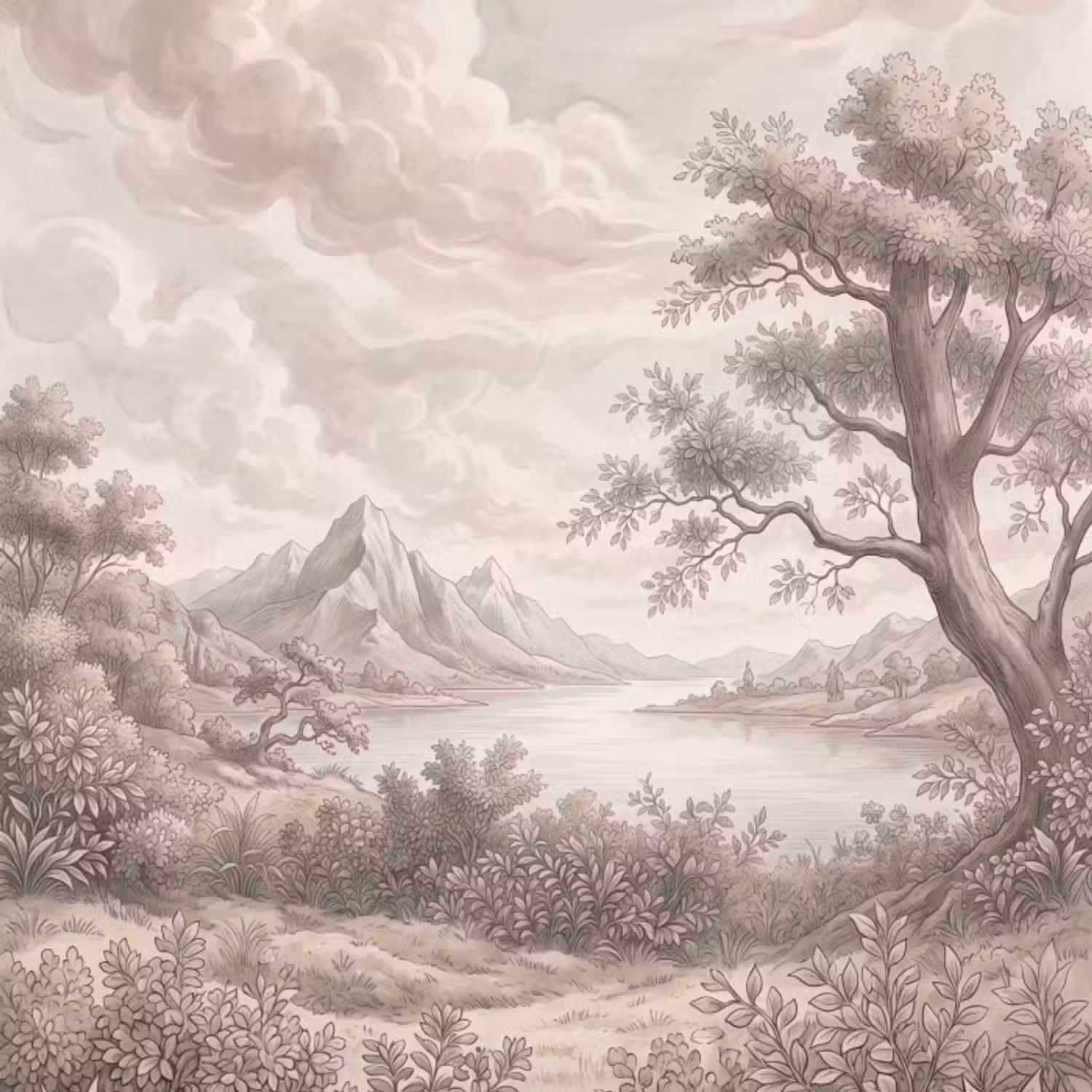 Tapete - Landschaft - Berge - See - Natur