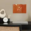 Bloemen - Wit - Subtiel - Roestkleur poster papier klein -sfeer1