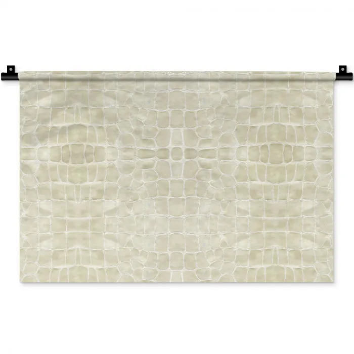 Krokodil - Leer - Zand - Beige Wandkleed katoen klein 269 -zz3d